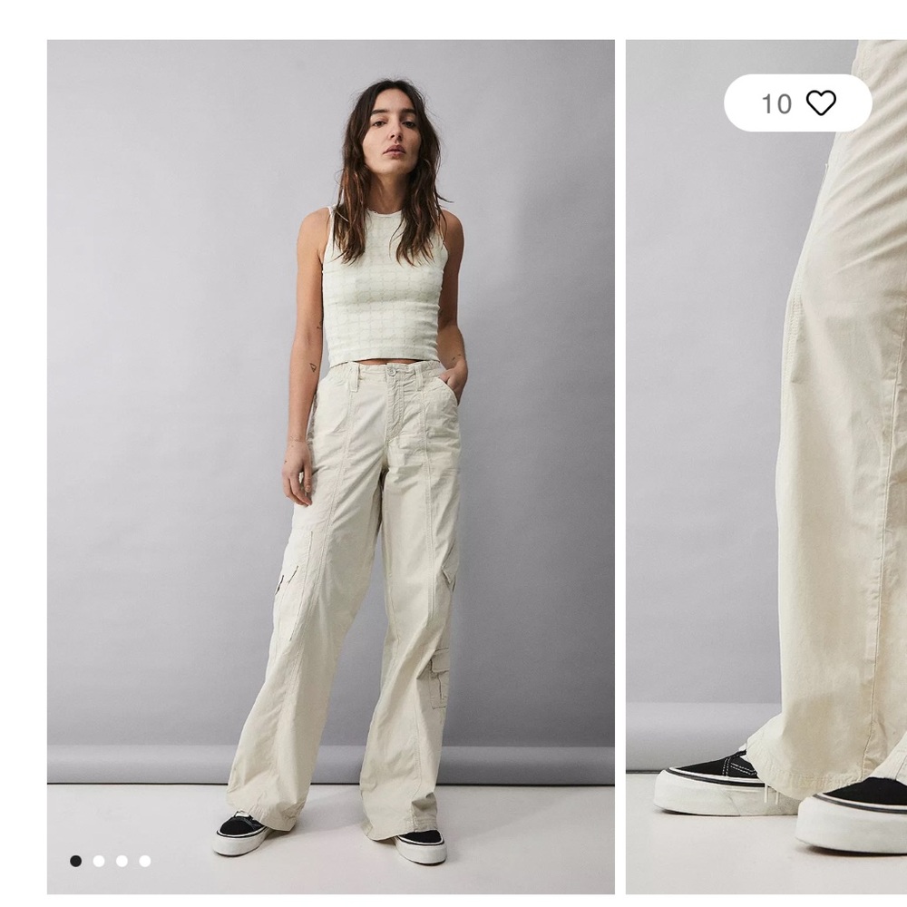 BDG Light Beige Y2K Cargo Pants